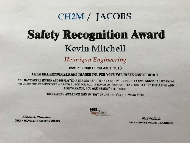 Safety Recognition Award